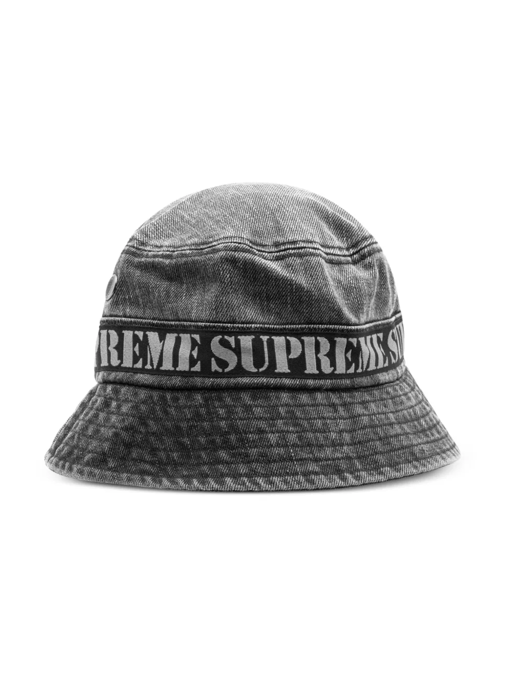 Shop Supreme Stencil Logo Webbing Bucket Hat In Schwarz