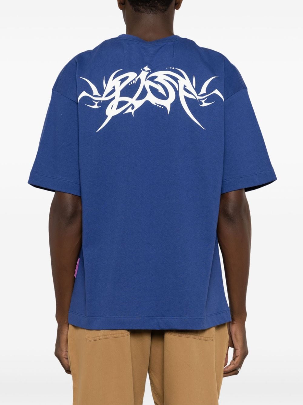 Shop Piet Cubatão Silk-print T-shirt In Blue
