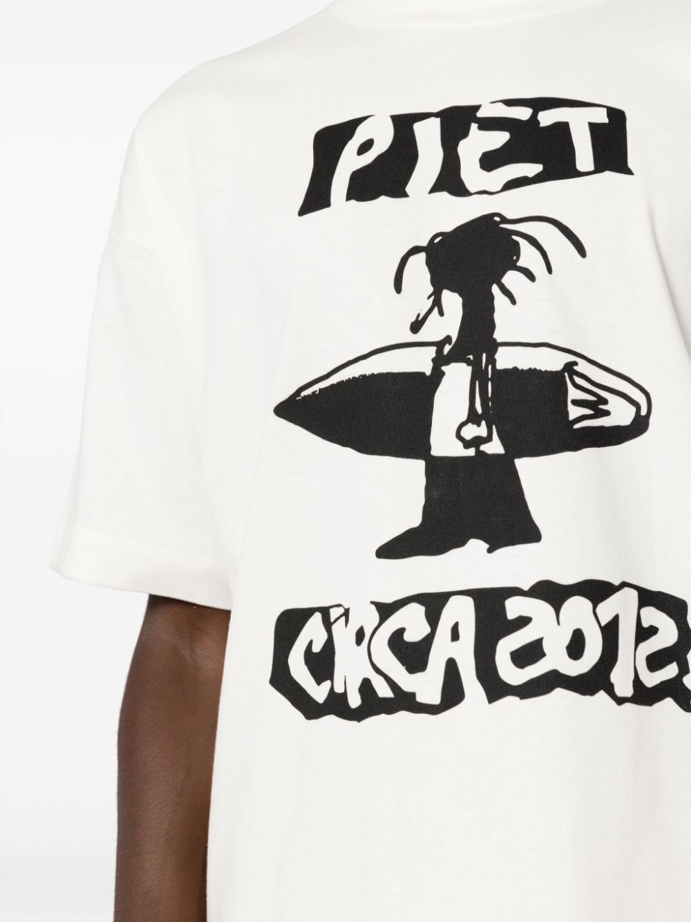 Piet T-shirt met logoprint Wit
