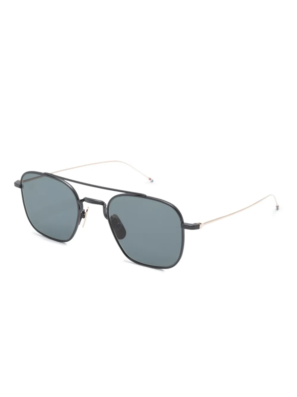 Thom Browne Eyewear square-frame tinted sunglasses - Zwart