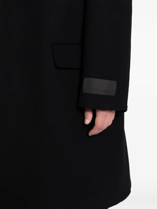 Valentino Garavani single-breasted wool-blend Coat | Black | FARFETCH