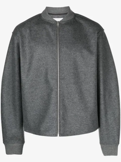 Jil Sander جاكيت بومبر صوف بسحاب 