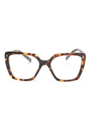 Miu Miu Eyewear tortoiseshell-effect cat-eye Glasses | Brown