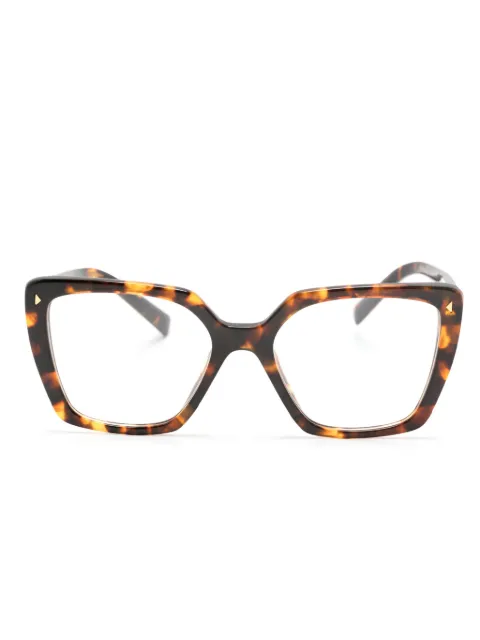 Prada Eyewear square-frame tortoiseshell-effect glasses