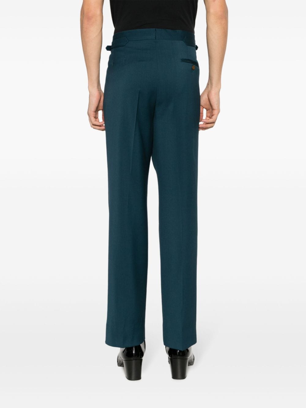Shop Vivienne Westwood Sang Tailored Wool Trousers In Blue