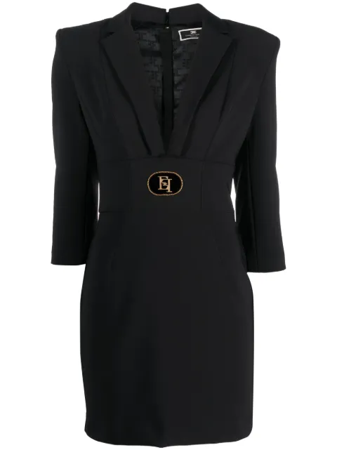 Elisabetta Franchi vestido corto con placa del logo