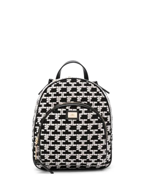 Elisabetta Franchi monogram-pattern logo-plaque backpack