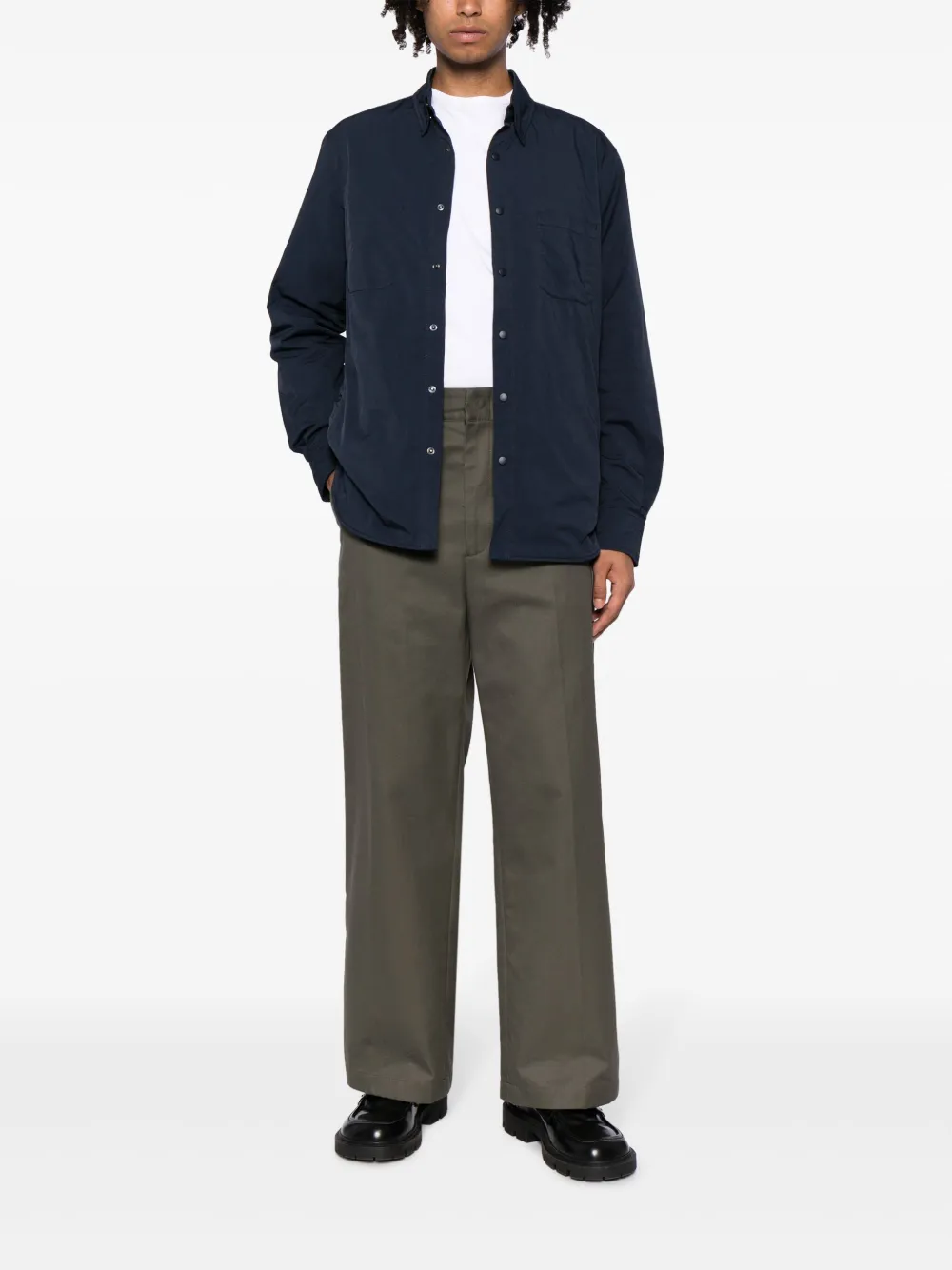 ASPESI Shirtjack met klassieke kraag - Blauw
