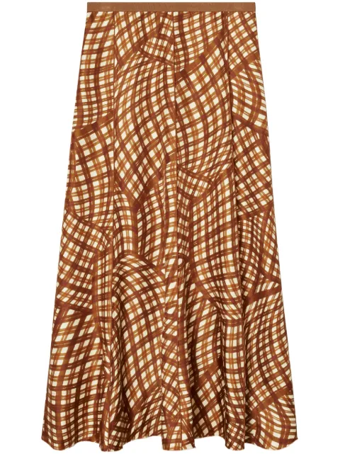 Tory Burch falda con motivo abstracto