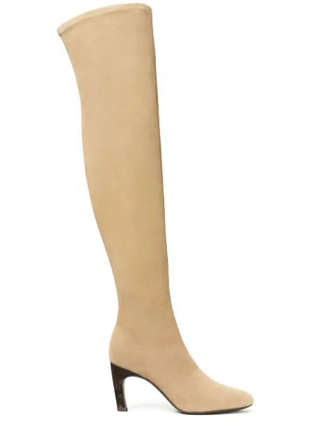 Tory Burch 80mm almond-toe suede boots 