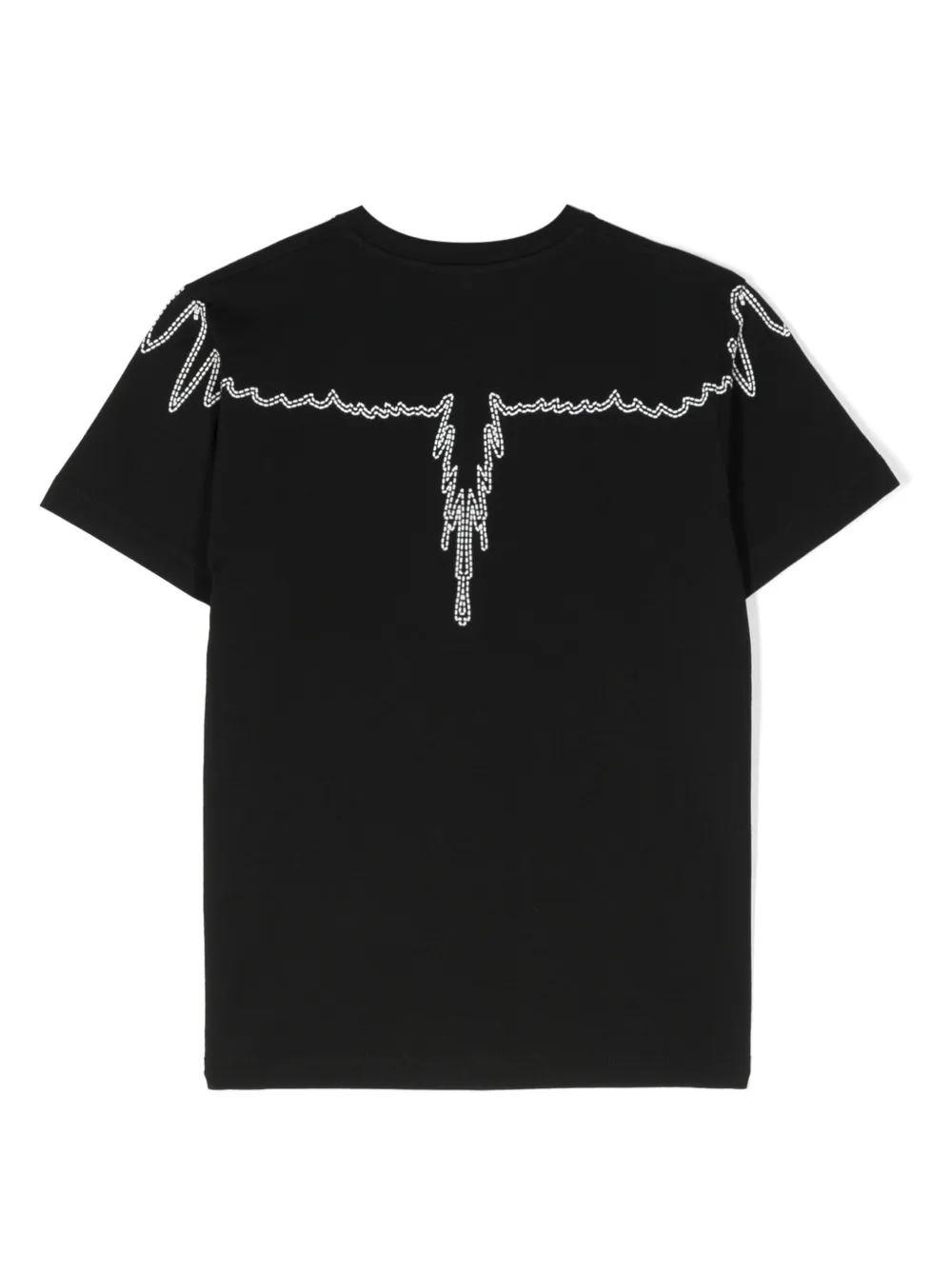 Marcelo Burlon County Of Milan Kids embroidered-motif organic-cotton T-shirt - Zwart