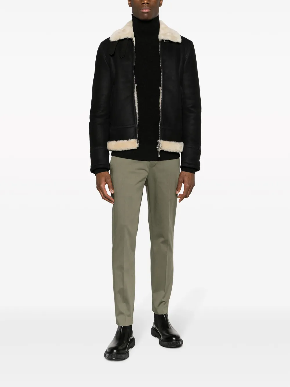 PT Torino key-charm cotton chino trousers - Groen