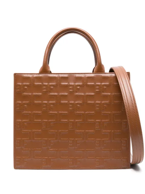 Elisabetta Franchi logo-embossed quilted tote bag