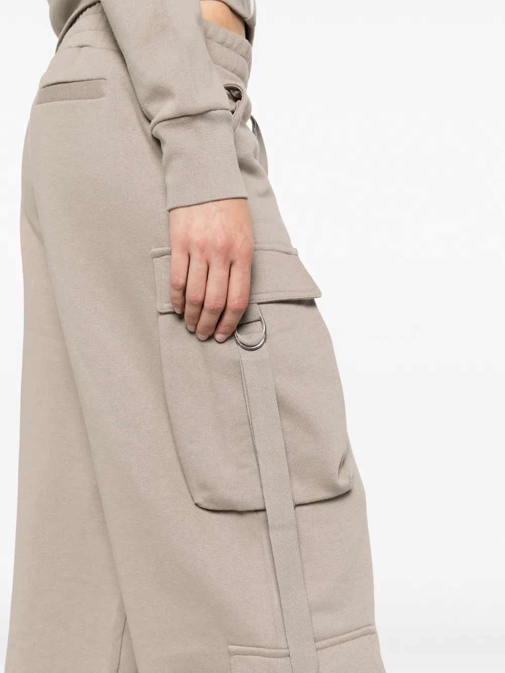 BLUMARINE CARGO COTTON TRACK TROUSERS