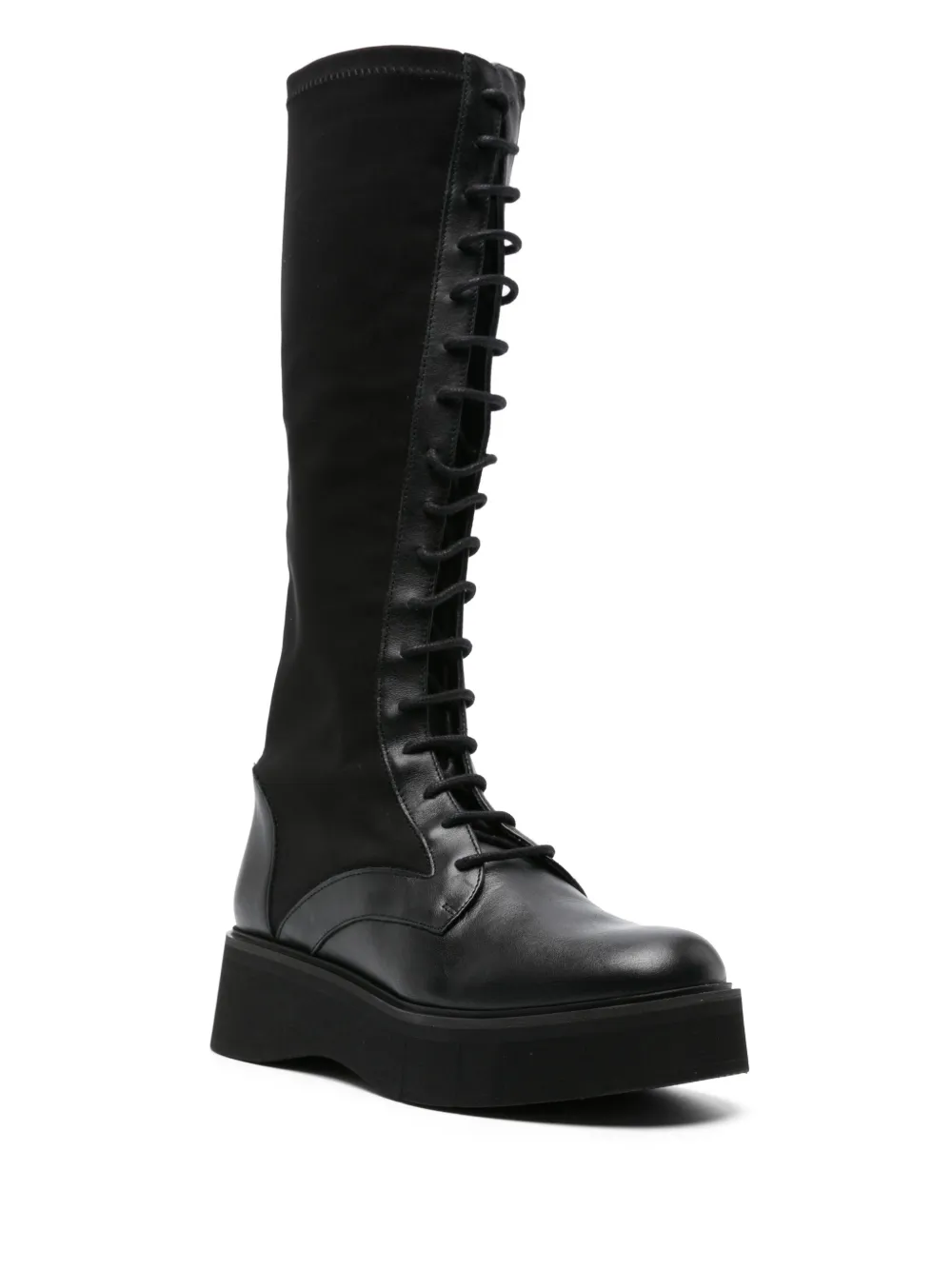 Paloma Barceló chunky-sole leather boots - Zwart