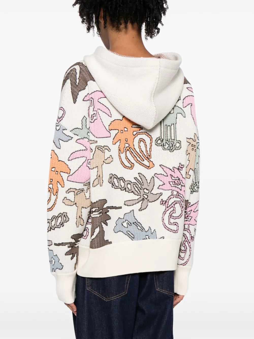 Palm Angels Gebreide hoodie Veelkleurig