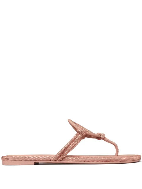 Tory Burch Miller crystal-embellished flip flops