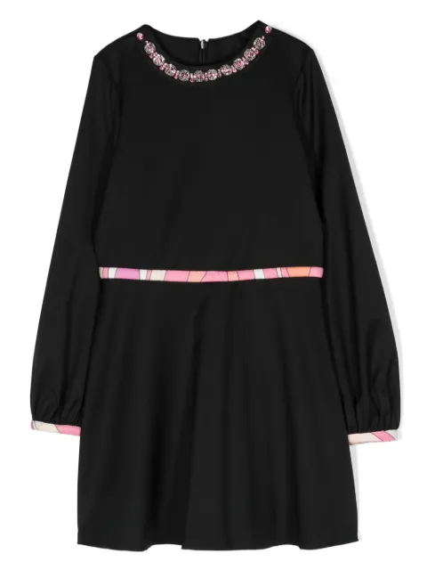 PUCCI Junior vestido con detalles de cristal