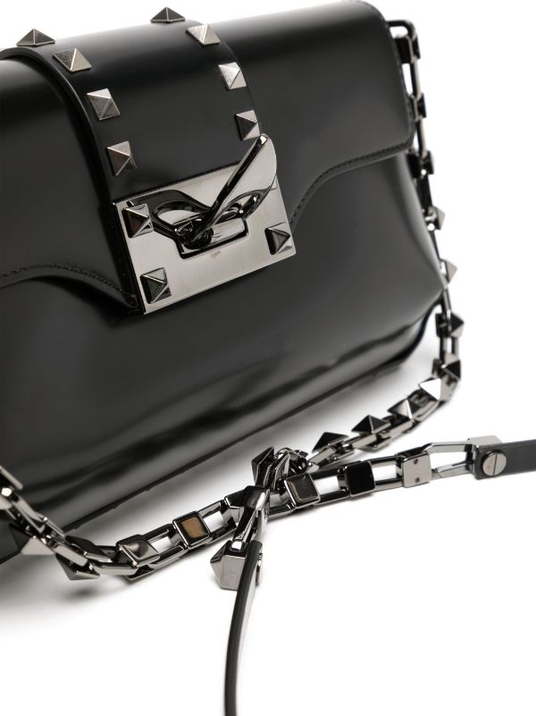 Valentino Garavani Rockstuds Flap Leather Shoulder Bag