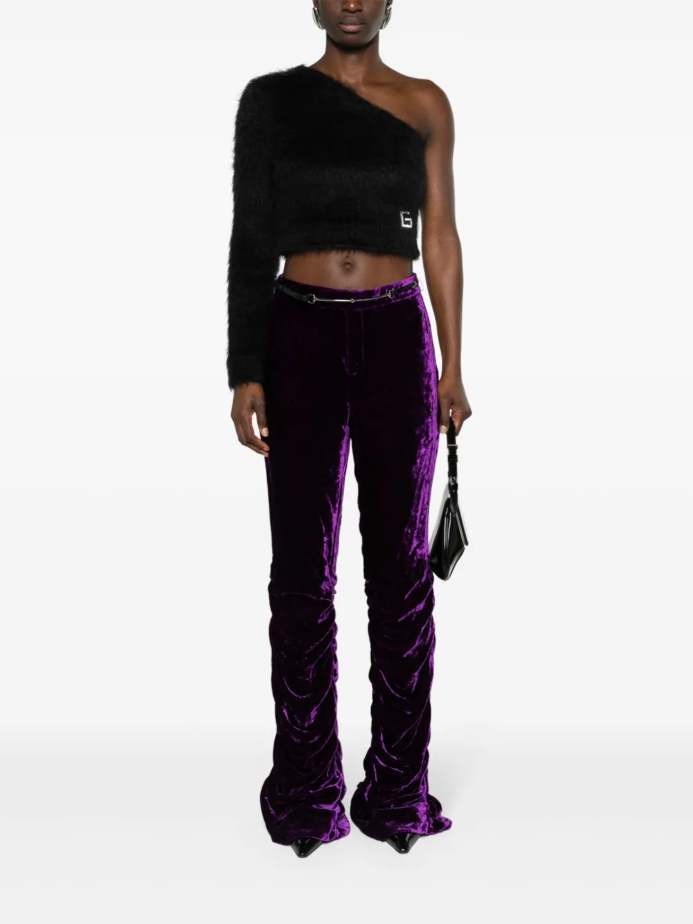 Gucci Brushed Asymmetric Crop Top - Farfetch