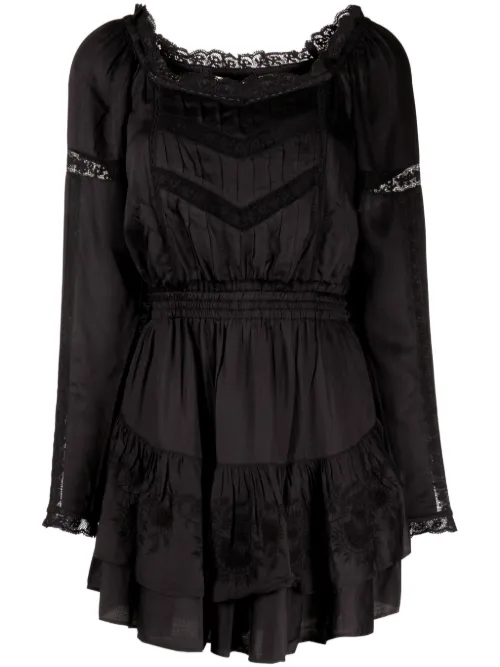 Robe courte Sanaya à détails de dentelle - LoveShackFancy - Modalova