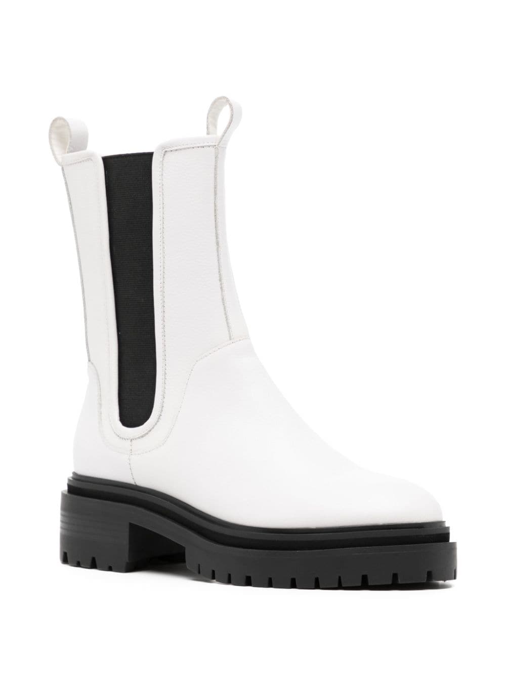 Shop Senso Pandora Leather Boots In White