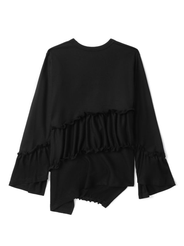 Zara, Tops, Zara Ruffle Asymmetric Bodysuit