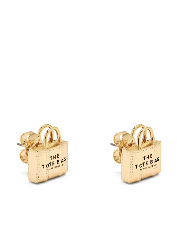 【関税&送料込】Marc Jacobs Orecchini A Perno The Tote Bag S Marc Jacobs Tote Bag Stud Earrings | Gold | FARFETCH JO