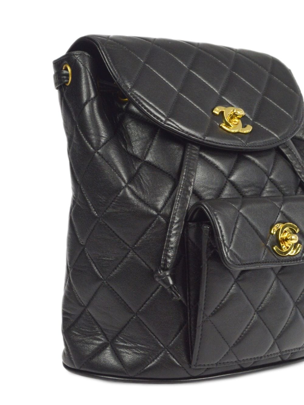 Pre-owned Chanel 1995 Duma Backpack In Black