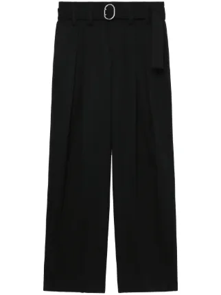 Jil Sander ベルテッド ワイドパンツ | ブラック | FARFETCH JP