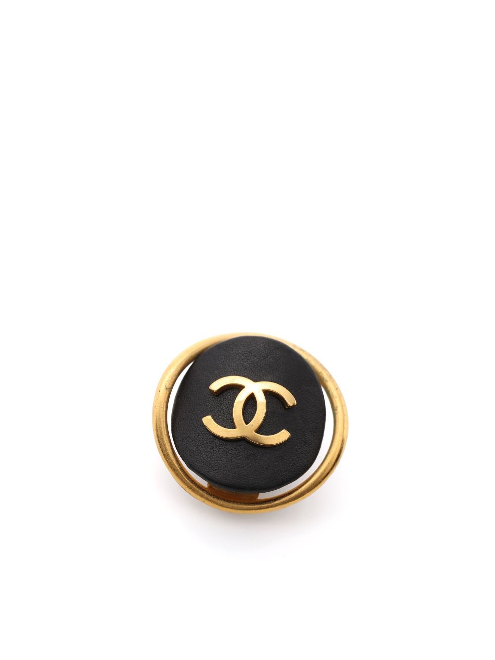 CHANEL Pre-Owned 1986-1988 oorclips met CC-logo - Zwart