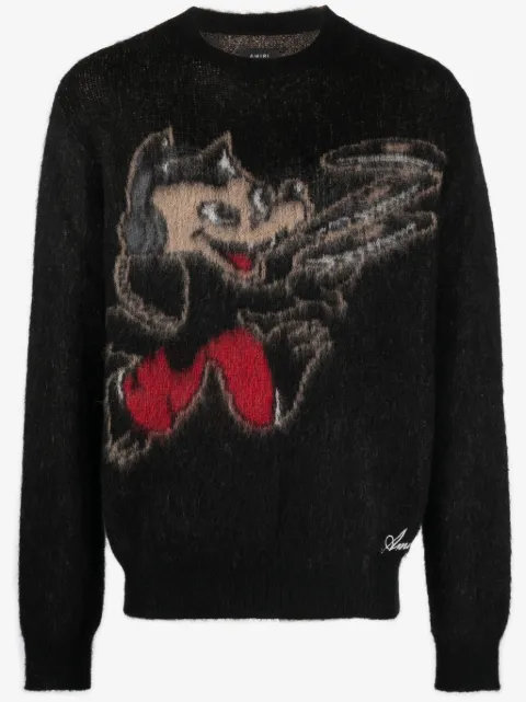 AMIRI Record Wolf knitted jumper