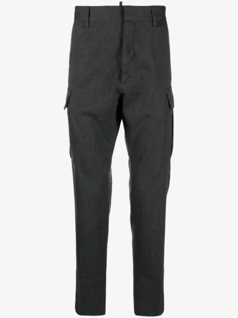 DSQUARED2 mid-rise tapered-leg trousers