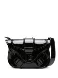 Balmain Blaze patent leather crossbody bag - Black