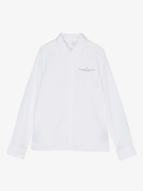 Givenchy Kids camisa con logo estampado 