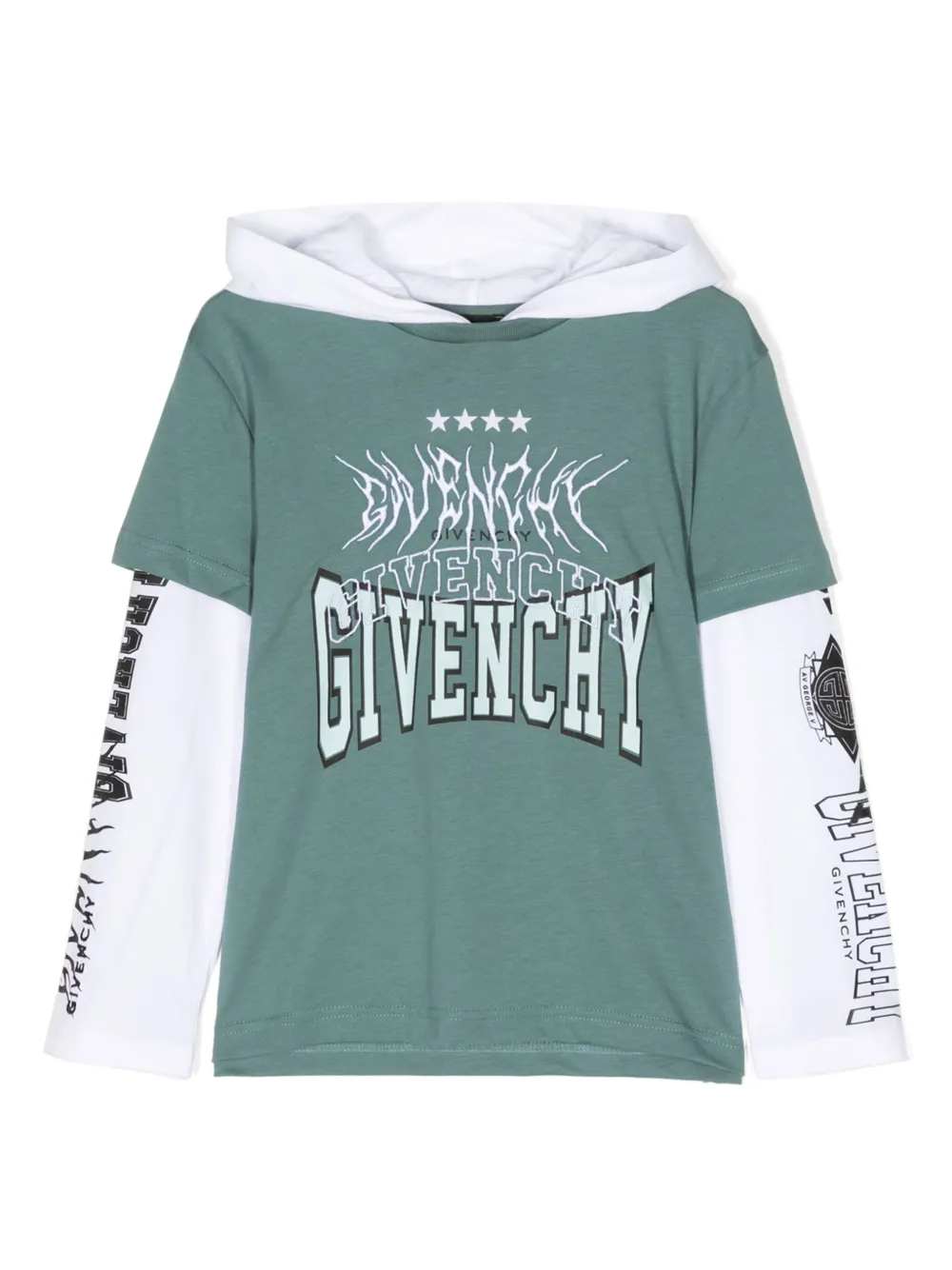 Givenchy T-shirt con cappuccio - Verde