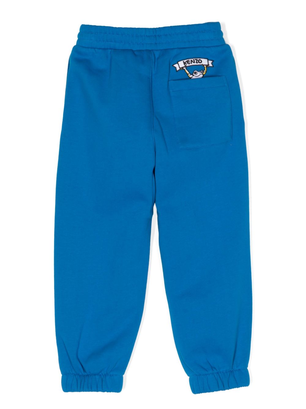 Kenzo Kids logo-embroidered track trousers - Blue