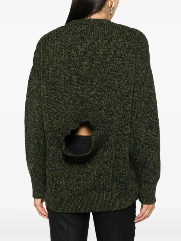 LOEWE multi-panel Design wool-blend Jumper | Green | FARFETCH