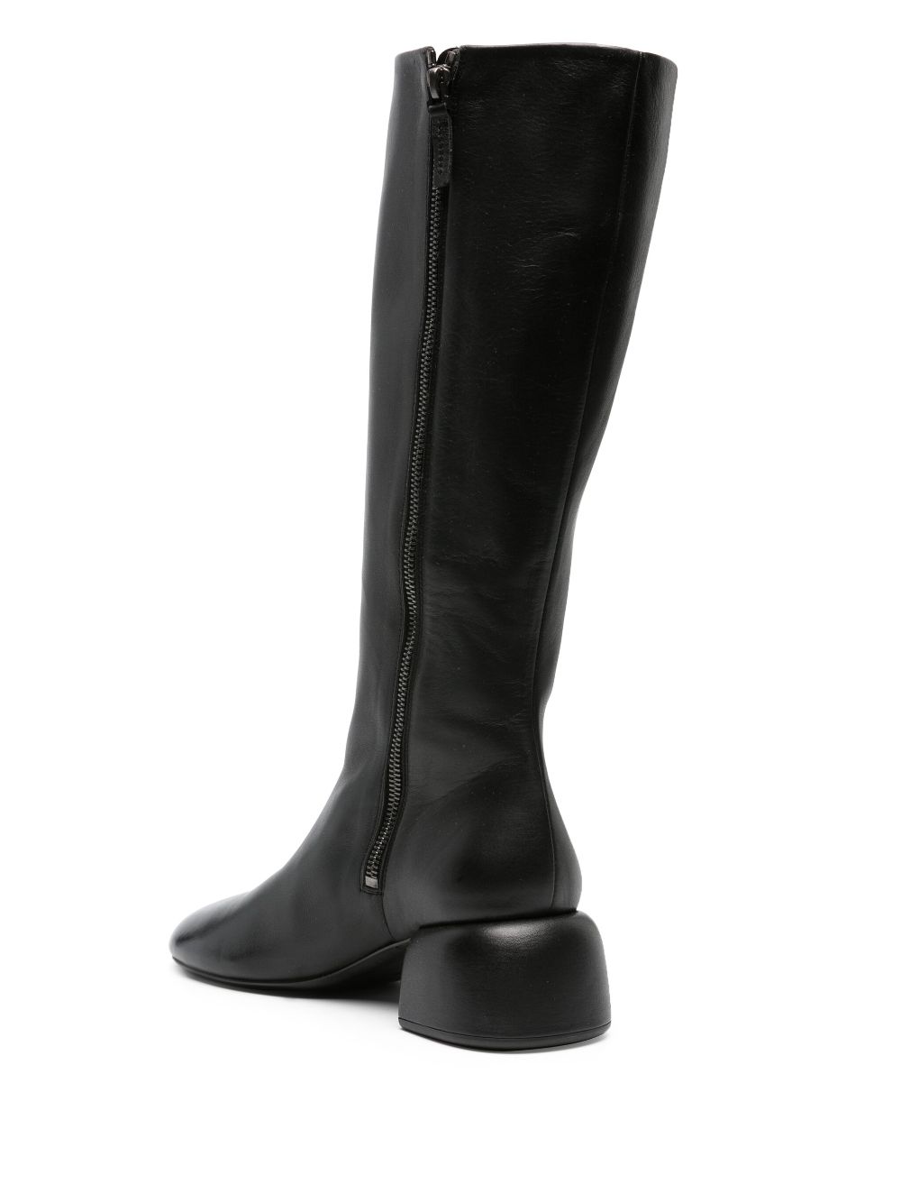 Shop Marsèll Knee-length Leather Boots In Black