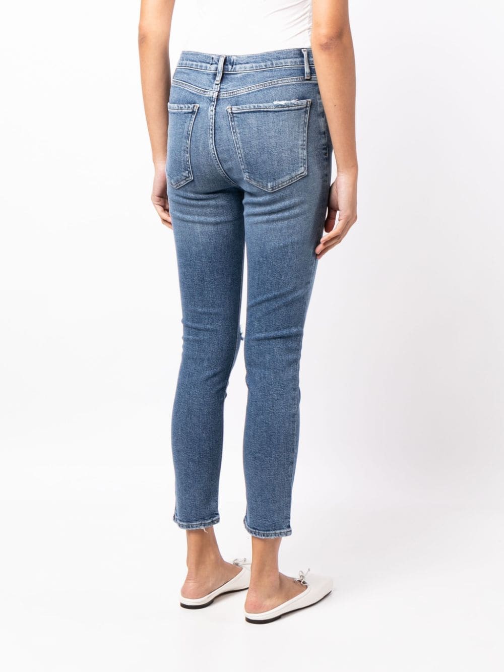 Shop Agolde Nico High-rise Skinny Jeans In Blue