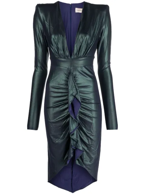 Alexandre Vauthier draped asymmetric jersey midi dress