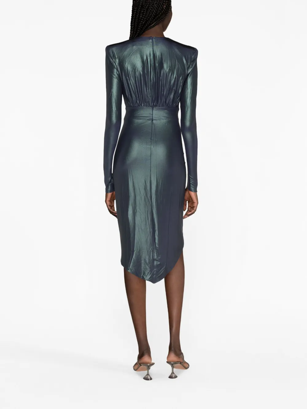 Alexandre Vauthier Asymmetrische midi-jurk Groen