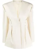 Del Core dart-detail tailored virgin wool blazer - White