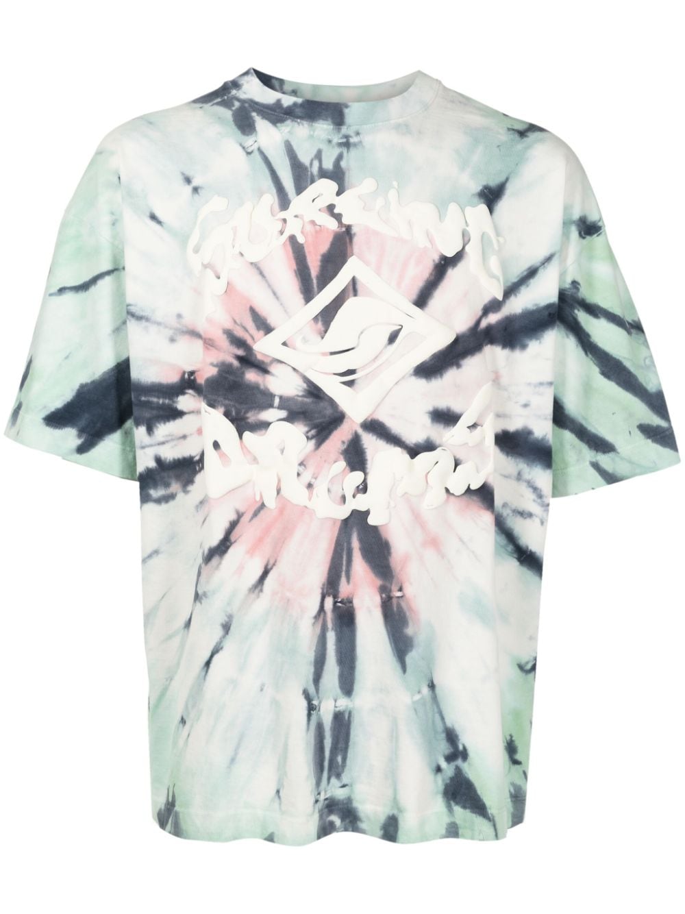 piet t-shirt surfing à imprimé tie-dye - multicolore