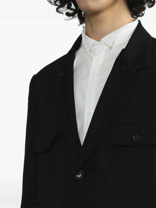 Yohji Yamamoto Wool single-breasted Blazer | Black | FARFETCH