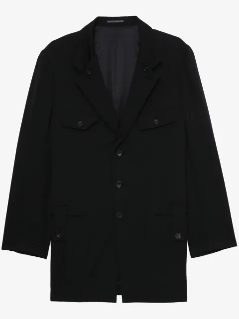 Yohji Yamamoto blazer en laine à simple boutonnage