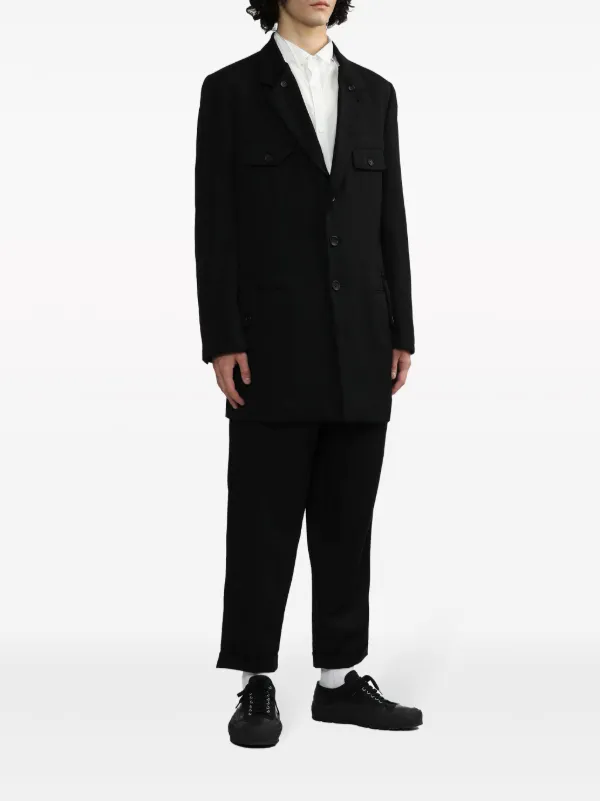 ジャケット No.1001 wool 60 blazer JK Yohji Yamamoto Wool single-breasted Blazer | Black | FARFETCH