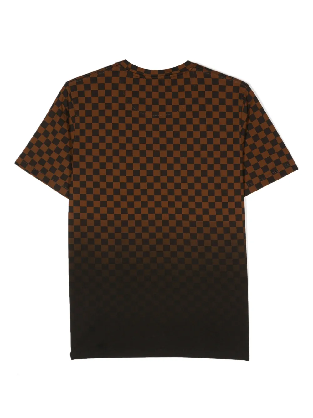 sprayground kid checked graphic-print cotton T-shirt - Bruin