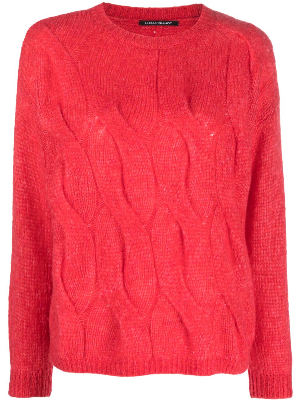 Luisa Cerano crew-neck cable-knit Jumper - Farfetch