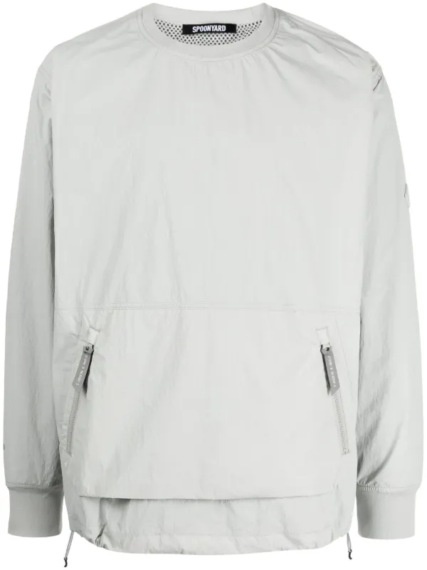 Spoonyard zip pocket crew neck Sweatshirt Grey FARFETCH AU